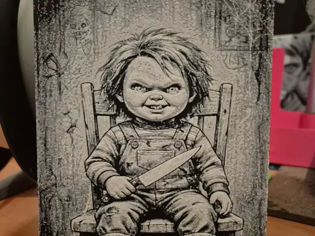 HueForge model: chucky on the chair hueforge by Buntsta