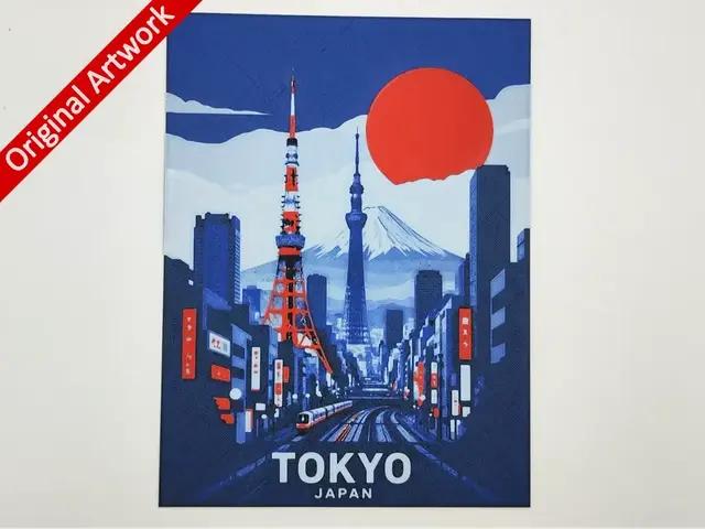 HueForge model: Travel poster of Tokyo - hueforge by Altf4-Formation