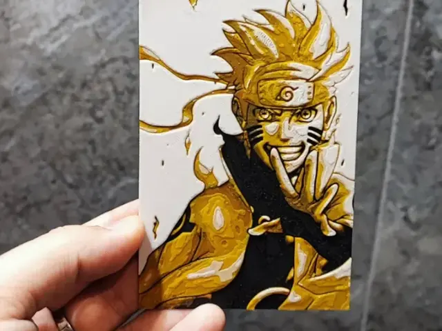 HueForge model: Naruto card/sticker by Garuda3D