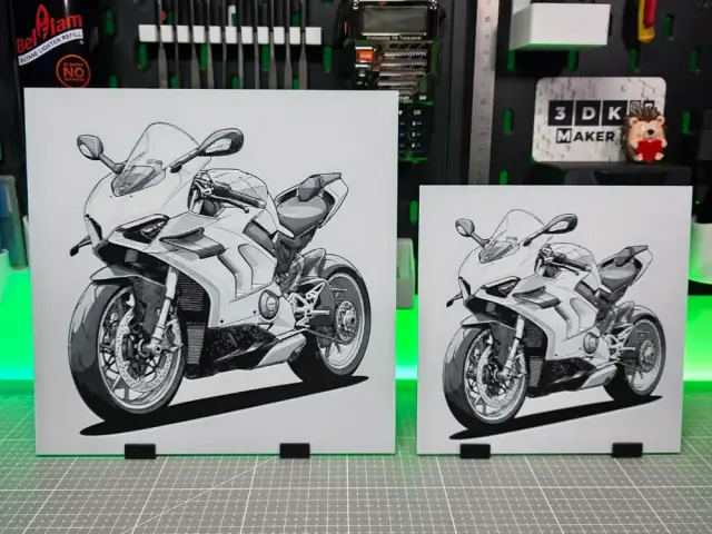 HueForge model: Ducati Panigale V4R - Hueforge - 3 Colors by Montoya Maker