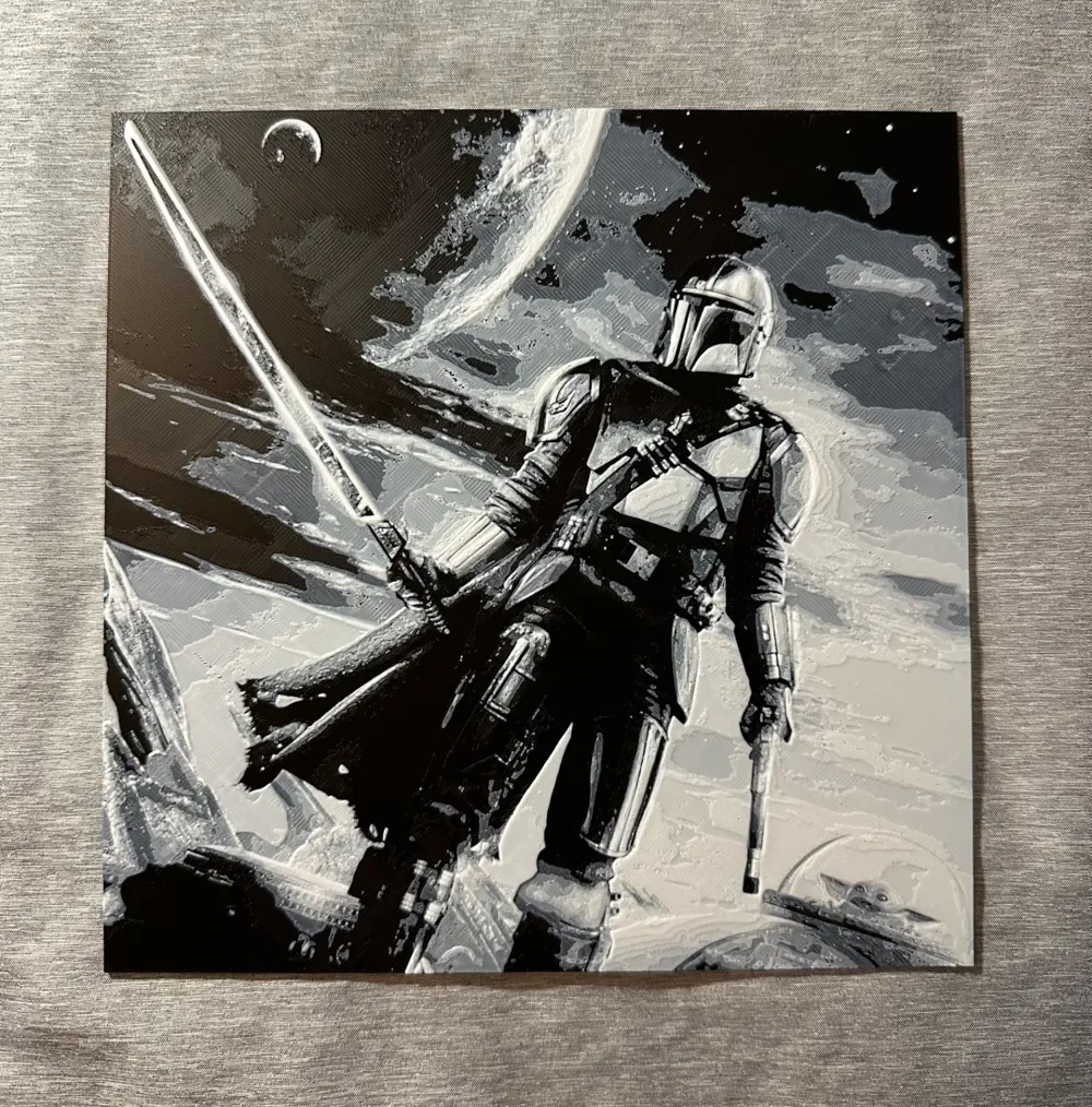 Mandalorian Hueforge by Hey Ben HueForge model: Mandalorian Hueforge by Hey Ben