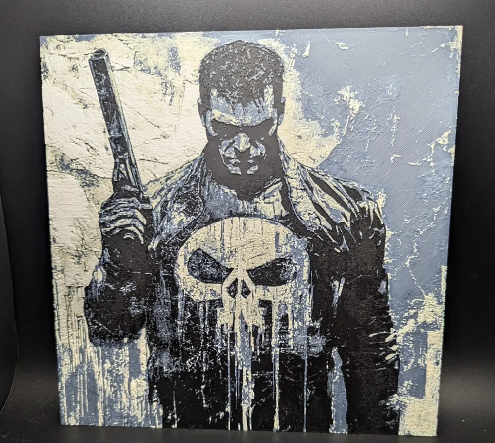 Punisher Hueforge by the_bearded_jedi HueForge model: Punisher Hueforge by the_bearded_jedi