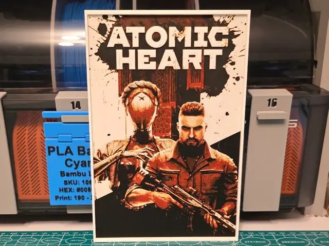 HueForge model: Atomic Heart Game Poster - Hueforge Art by Lumpy3D