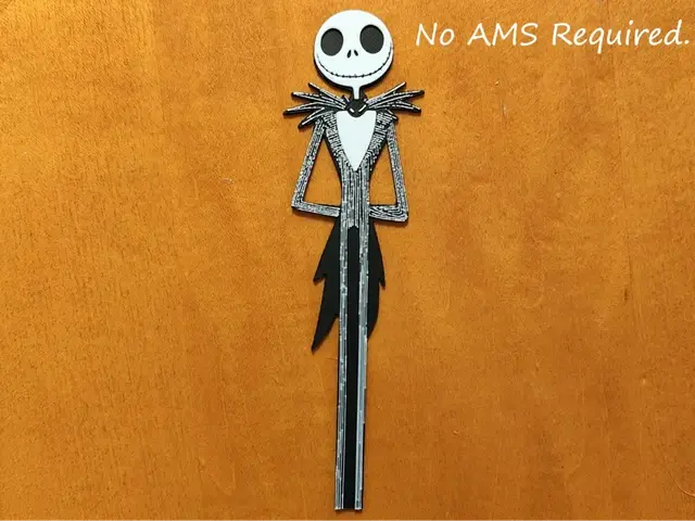 HueForge model: Jack Skellington Decoration / Bookmark by Sarge
