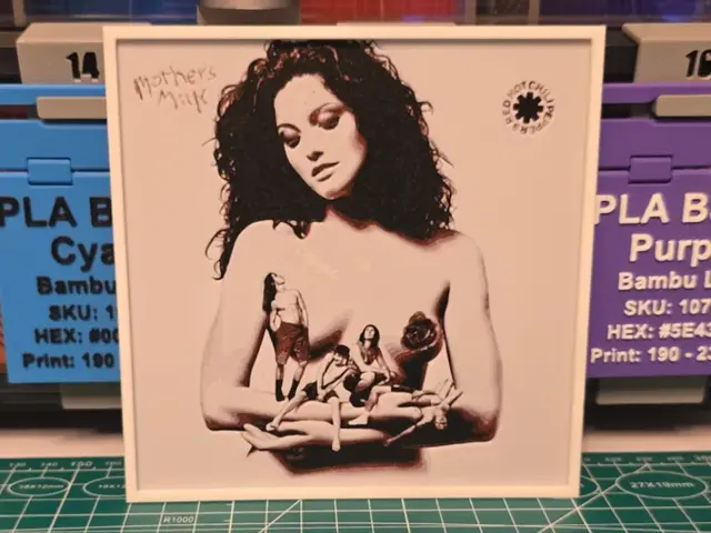 HueForge model: Red Hot Chili Peppers "Mothers Milk" Album Art by Lumpy3D