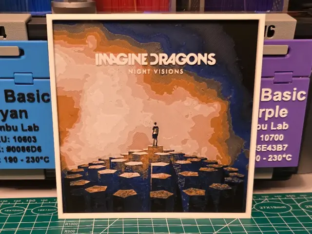 HueForge model: Imagine Dragons "Night Visions" Album - Hueforge by Lumpy3D