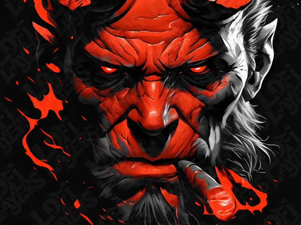 Hellboy Hueforge by LoFi Layers HueForge model: Hellboy Hueforge by LoFi Layers