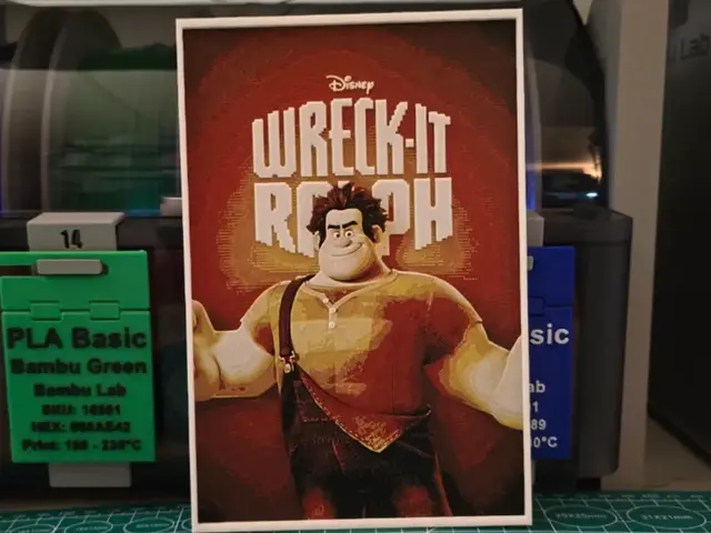 HueForge model: Wreck-It Ralph Movie Poster - Hueforge Art by Lumpy3D