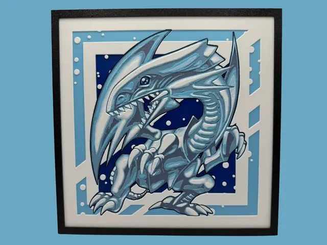 HueForge model: Blue Eyes White Dragon - Yu-Gi-Oh by Canadian Gamer