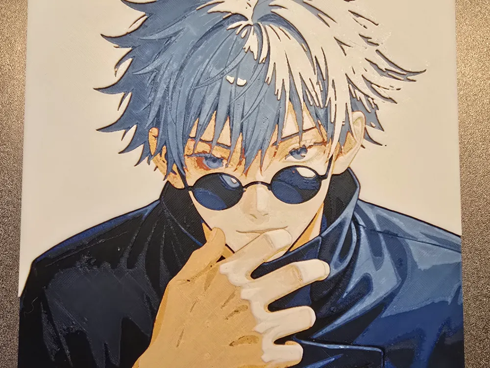 Jujutsu Kaisen - Satoru Gojo Hueforge by 3D-Mentiel HueForge model: Jujutsu Kaisen - Satoru Gojo Hueforge by 3D-Mentiel