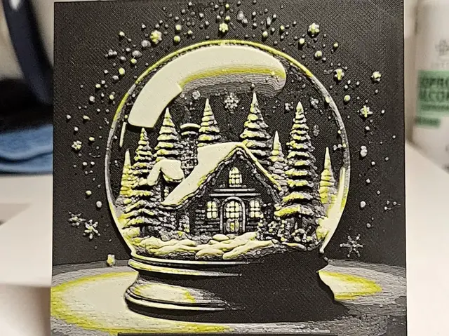 HueForge model: Christmas Snow Globe by Mano's 3d_Art