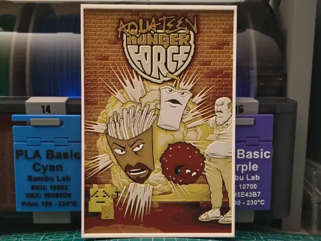 HueForge model: Aqua Teen Hunger Force Poster - Hueforge Art by Lumpy3D