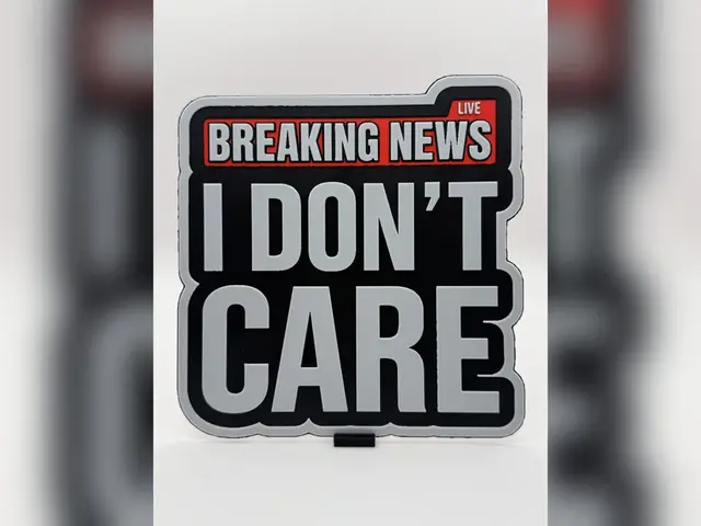 HueForge model: Breaking News I Don't Care Sign by Thadius