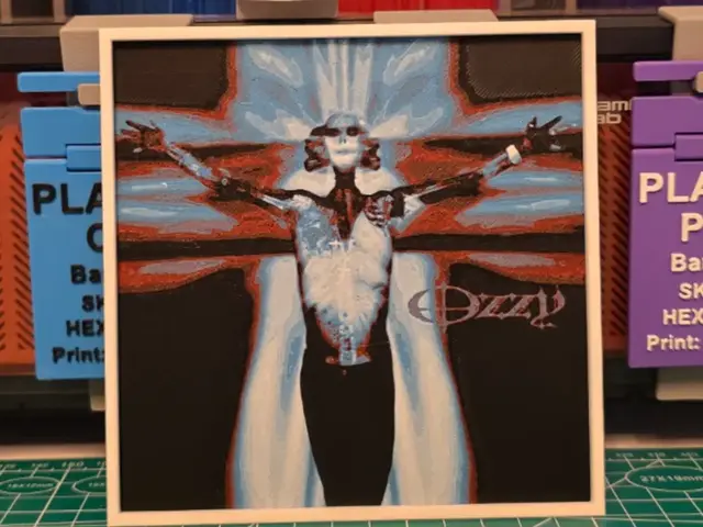 HueForge model: Ozzy Osbourne "Down to Earth" Album - Hueforge Art by Lumpy3D