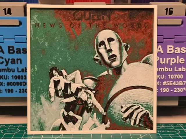 HueForge model: Queen "News of the World" Album - Hueforge Art by Lumpy3D