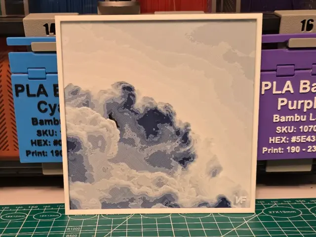 HueForge model: NF "Clouds" Album - Hueforge Art by Lumpy3D