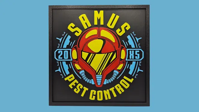 HueForge model: Samus Pest Control (Metroid) by BusyKikiBee