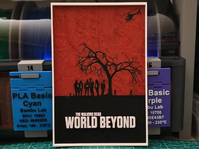 HueForge model: The Walking Dead: World Beyond Poster - Hueforge by Lumpy3D