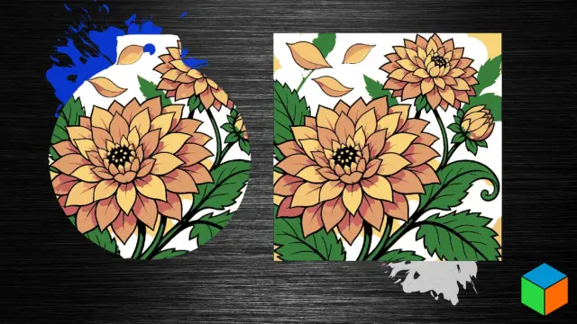 Peach Petals — Ornament + 200×200 Poster