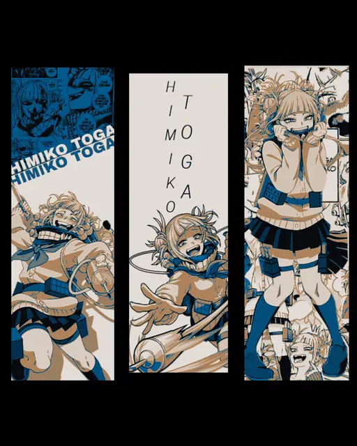 HueForge model: My Hero Academia Character Himiko Toga - The shapeshifting Villain Set of bookmarks by BooneCo3d