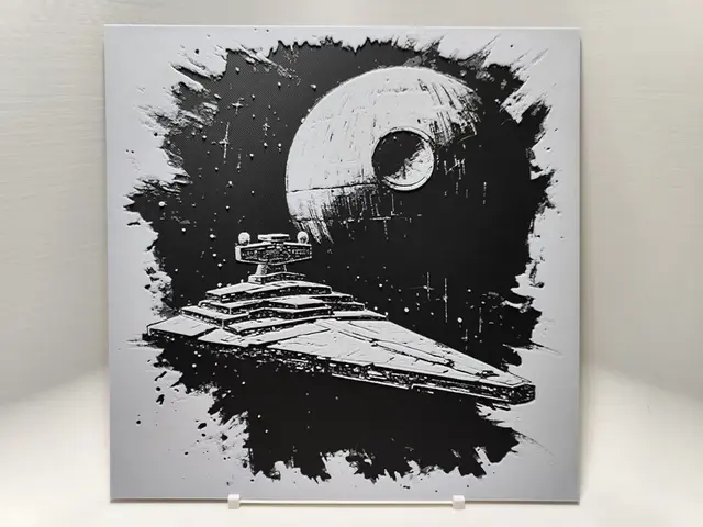 Star Destroyer with Death Star - Hueforge
