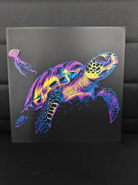 HueForge model: Turtle Pop Art by TheHueforgeLady