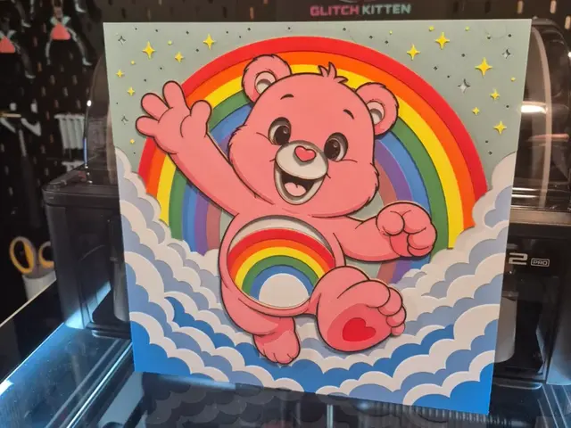 HueForge model: Cheer Bear - Care Bears Hueforge by Glitch Kitten