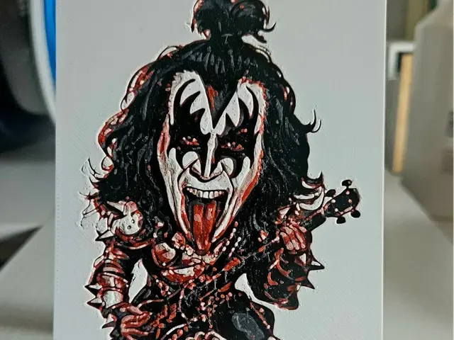 HueForge model: Kiss Gene Simmons by Mano's 3d_Art