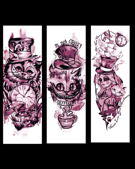 Alice in wonderland - the life of pure craziness - Set of Bookmarks