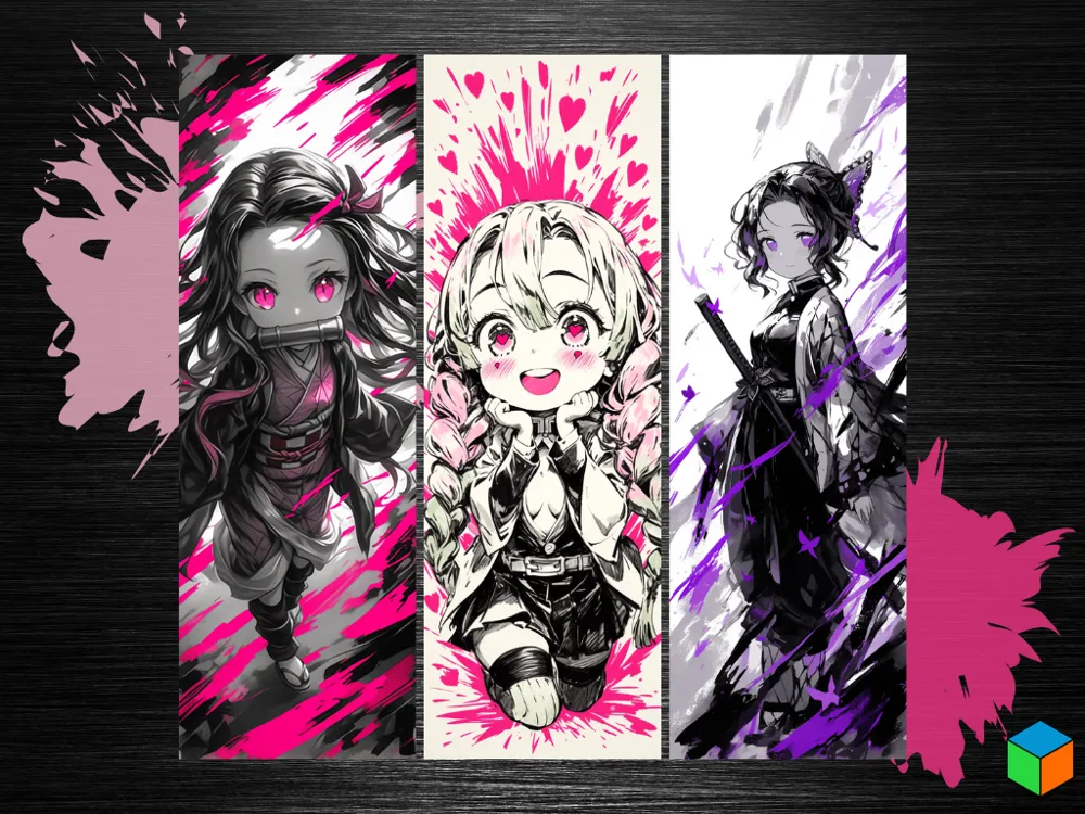 Demon Slayer Chibi Set – Nezuko, Mitsuri & Shinobu by 3D Prints By Vic HueForge model: Demon Slayer Chibi Set – Nezuko, Mitsuri & Shinobu by 3D Prints By Vic