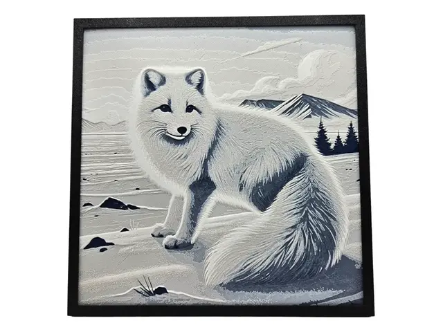 HueForge model: Arctic Fox by BusyKikiBee