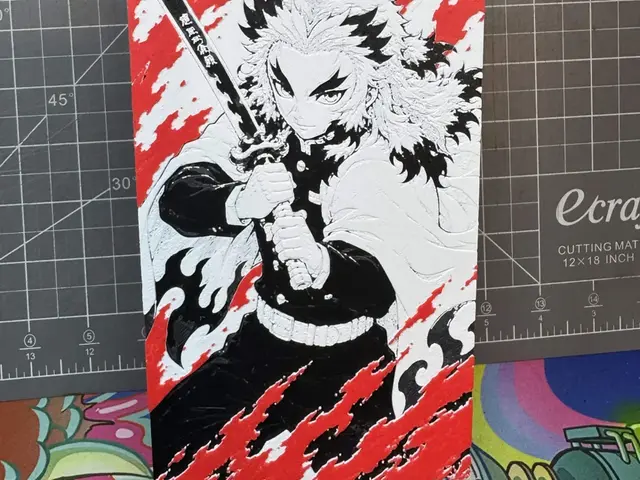HueForge model: Hueforge kyojuro Rengoku Ablaze (Demon Slayer) by SBC Creations