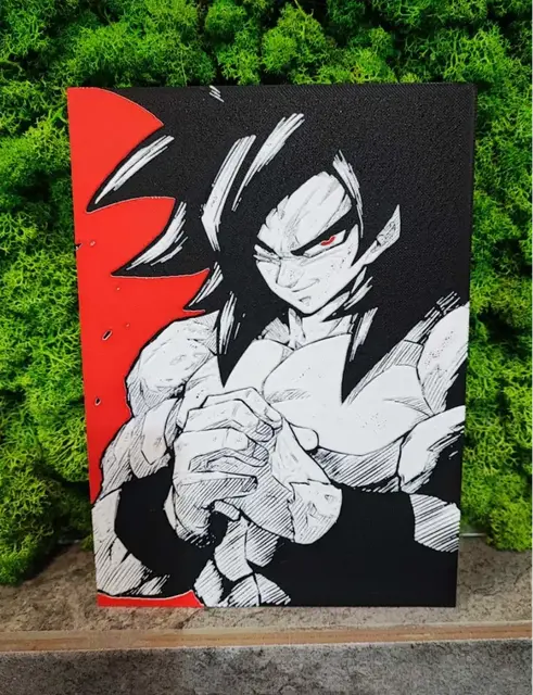 HueForge model: Goku ssj4 (Custom Background) by Garuda3D