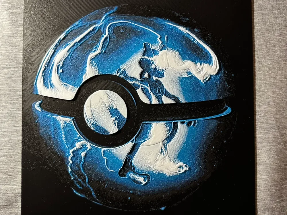 Mewtwo Pokeball Hueforge by Hey Ben HueForge model: Mewtwo Pokeball Hueforge by Hey Ben