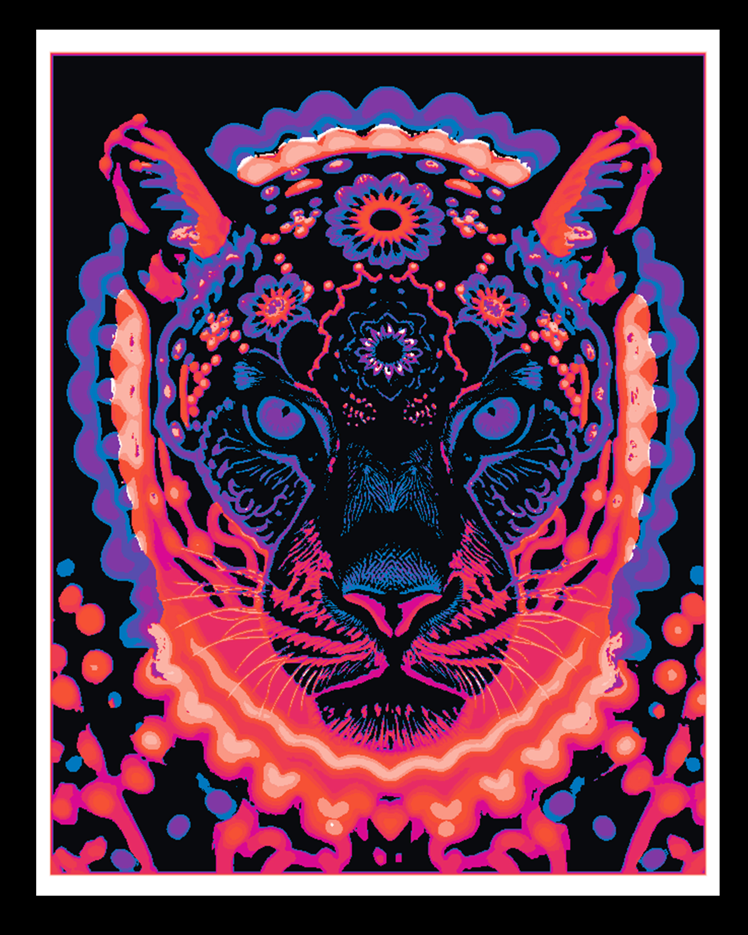 The Neon Glows of Night Art - The Jaguar - Hueforge art by BooneCo3d HueForge model: The Neon Glows of Night Art - The Jaguar - Hueforge art by BooneCo3d