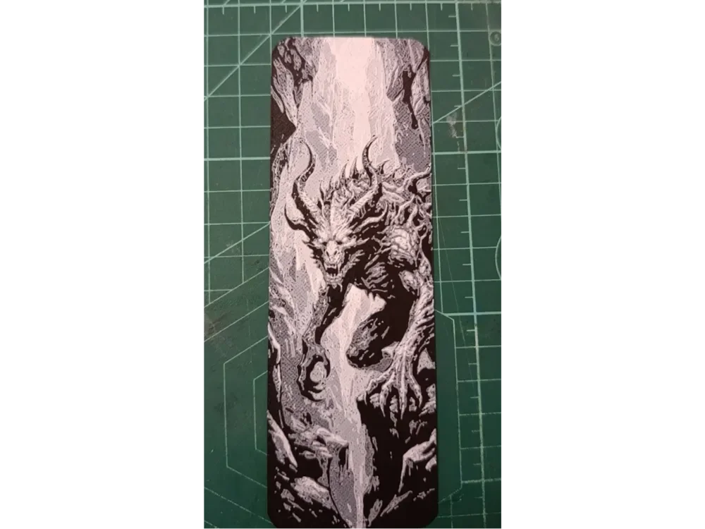 Gothic Demon Bookmark by FYTY112 HueForge model: Gothic Demon Bookmark by FYTY112
