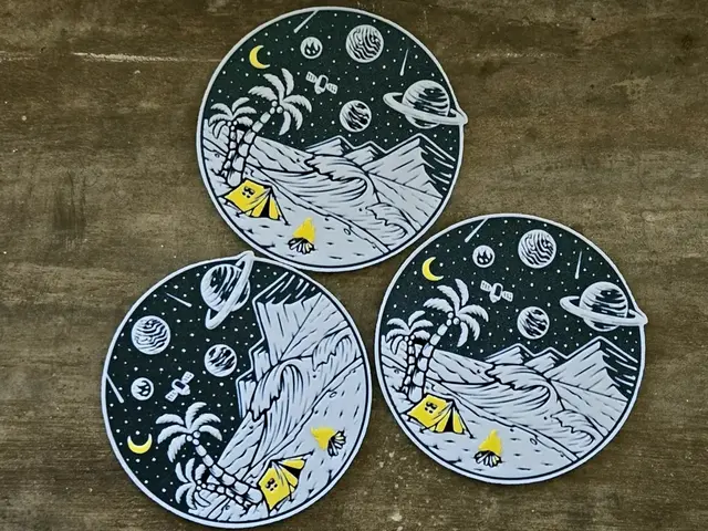HueForge model: "Cosmic Campsite" - Coaster by C3D