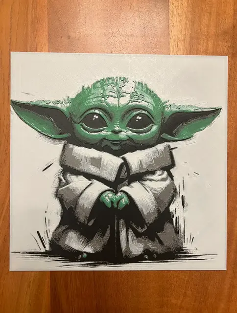 HueForge model: Grogu (Baby Yoda) by JustBe 3D Printing