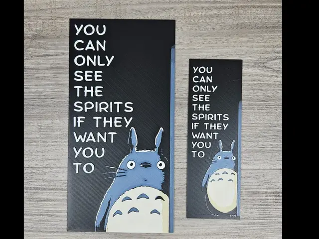 HueForge model: Totoro Quote (bookmark and panel) by BusyKikiBee
