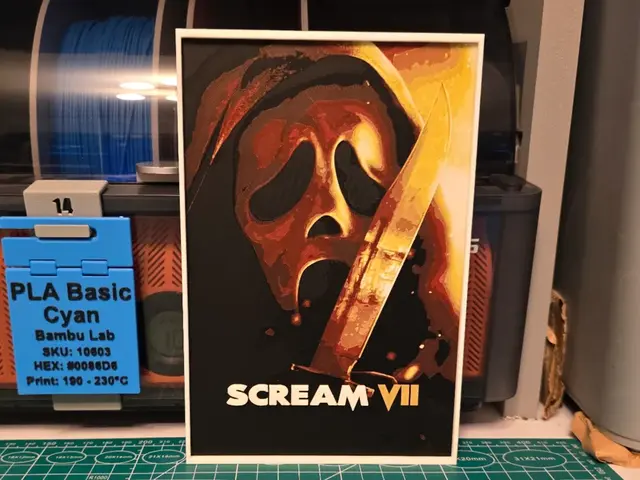HueForge model: Scream 7 Movie Poster - Hueforge Art by Lumpy3D