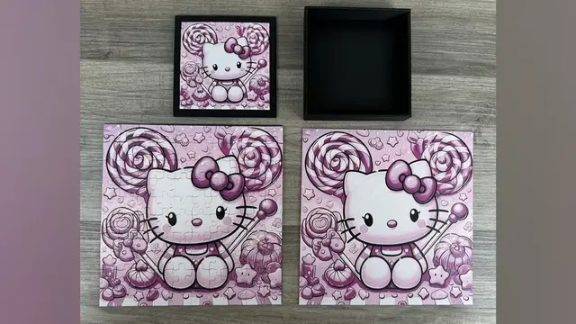 HueForge model: Hello Kitty Puzzle & Hueforge by Canadian Gamer