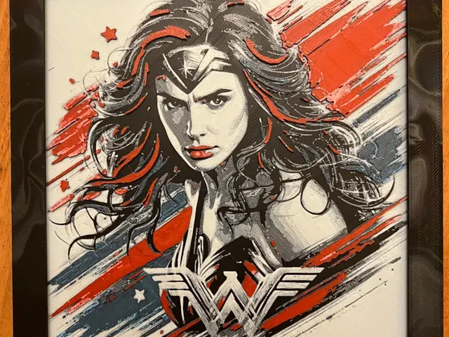 HueForge model: Wonder Woman(Multi-Color) by JustBe 3D Printing