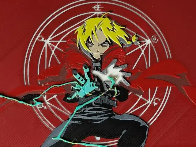 HueForge model: Full Metal Alchemist Edward Elric by S0und_Lab