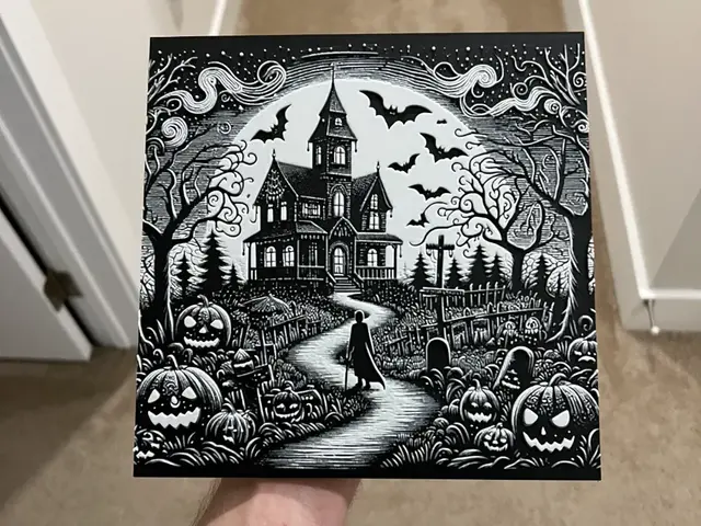HueForge model: High Detail Halloween Hueforge Art NO AMS Needed by RP47 Designs