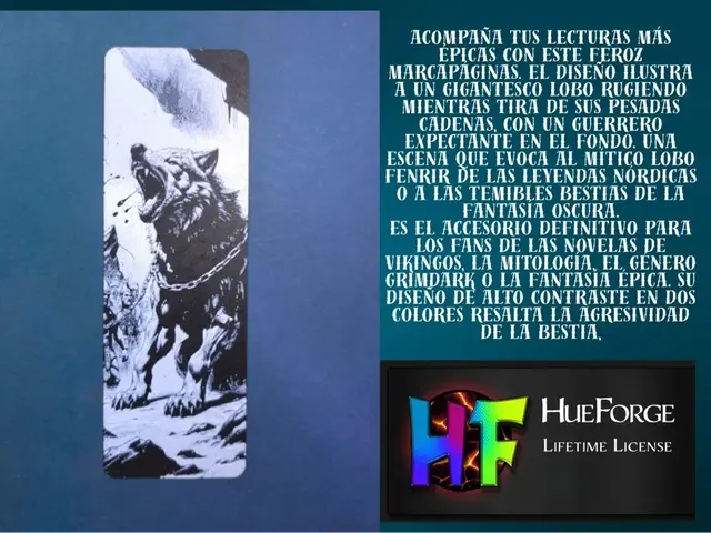 HueForge model: Bookmark Giant Wolf  (Fenrir) v3 by FYTY112