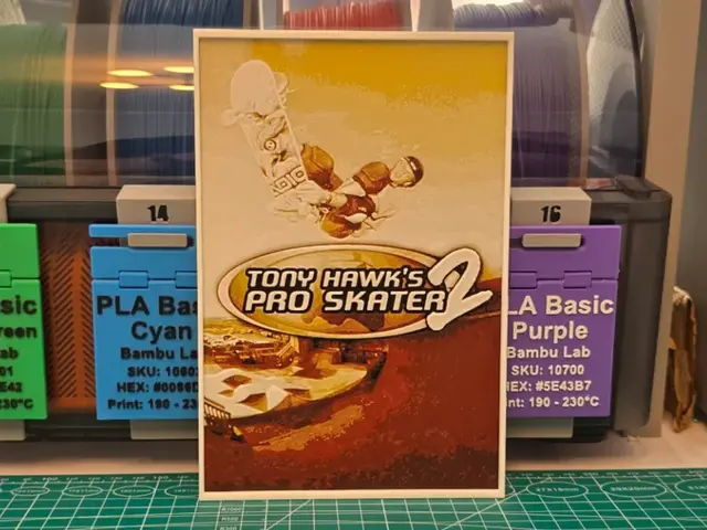 HueForge model: Tony Hawk's Pro Skater 2 Poster - Hueforge Art by Lumpy3D