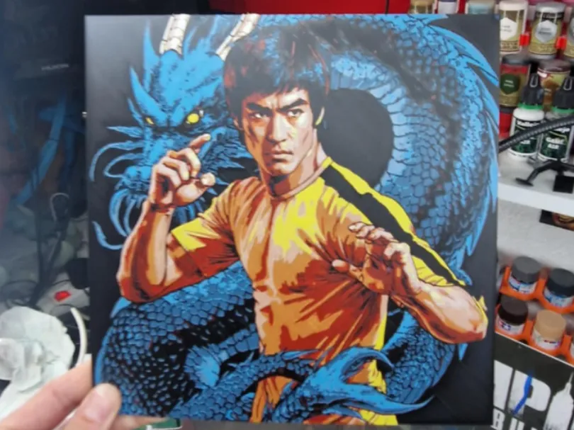 Bruce Lee Hueforge by Dakiren HueForge model: Bruce Lee Hueforge by Dakiren