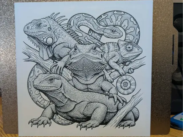HueForge model: Reptiles of the world - Hueforge - 2 colours by 3dGlow