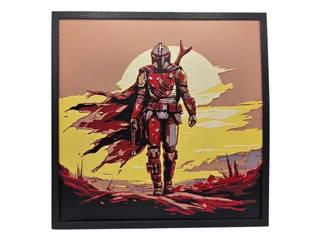 HueForge model: Mandalorian Sunset by BusyKikiBee