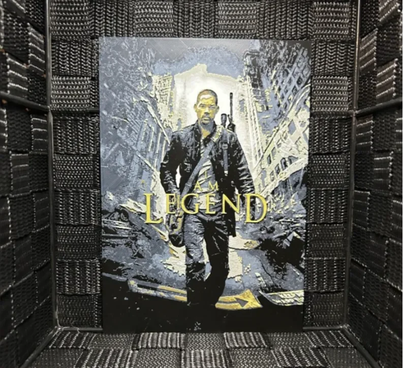 Hueforge Movie Poster - I Am Legend - by JoDau HueForge model: Hueforge Movie Poster - I Am Legend - by JoDau